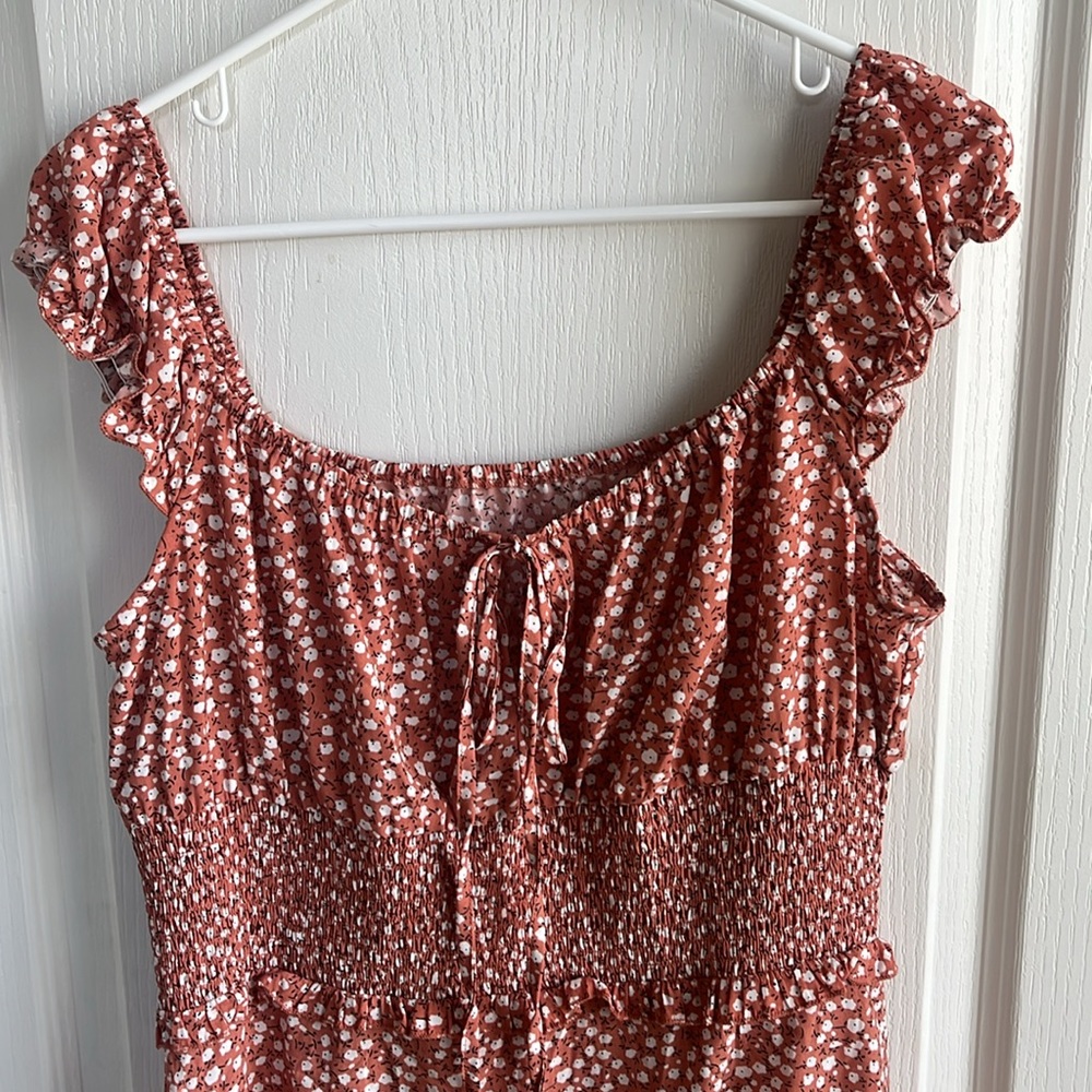 Floral Ruffle Mini Dress - Picture 2 of 3